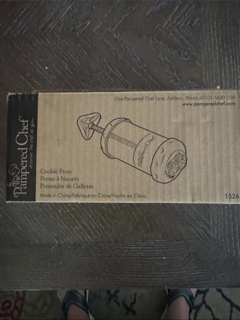 Pampered Chef Cookie Press in Brown Kraft Packaging